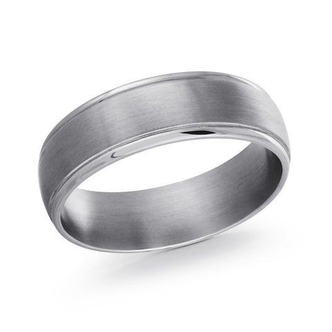 Grey Tantalum 6Mm Ring Size 10