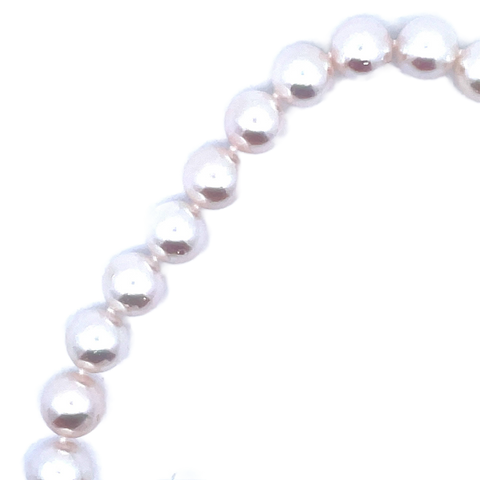 High Luster Single Strand Bracelet | 14k White
