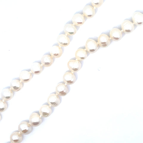 Lady's Single Strand Necklace Length 60 With Fresh Water Pearls