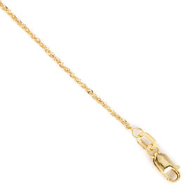 Yellow 14 Karat 1Mm Sparkle Singapore With Lobster Clasp Chain Length