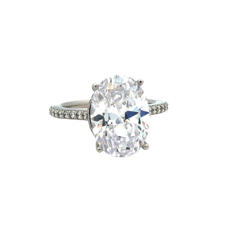 Brookside Custom Cathedral Ring | Platinum White