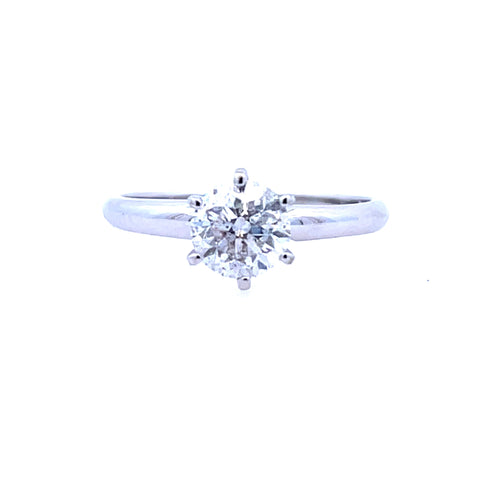 Six Prong Solitaire Engagement Ring | 14k White (1.00ct Round)