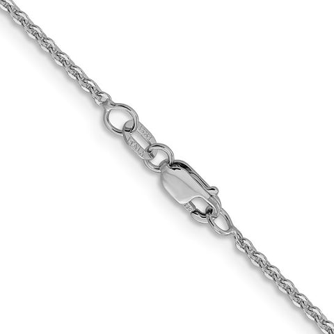 White 14 Karat 1.7Mm Flat Cable Chain Length 20