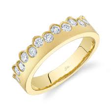 Lady's Yellow 14 Karat Bezel Edge Fashion Ring With 0.66Tw Round G/H S