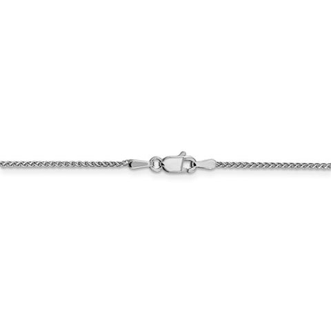 White Diamond Cut 14 Karat Solid Spiga Chain Length 20