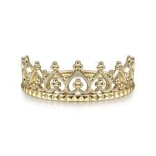 Lady's Yellow 14 Karat Crown Fashion Ring Size 6.5