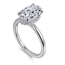 Solitaire With Hidden Halo Ring | Platinum White