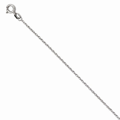 White 14 Karat V-P Pendant Rope Chain With Spring Ring Clasp Chain Len