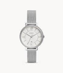Jacqueline Three-Hand Date Stainless Steel Fossil Watch