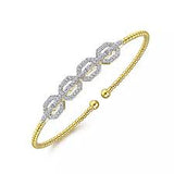 Lady's Yellow 14 Karat Bujukan Fashion Bangle Bracelet Length 6 With 0