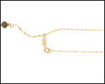 Yellow 10 Karat Ajustable Singapore Chain Length 22