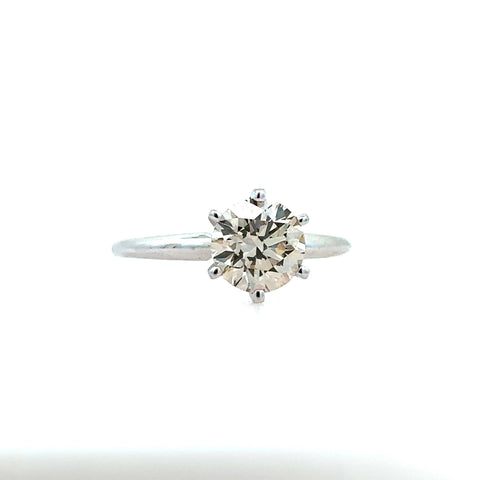 Six Prong Solitaire Ring | 14k White (1.71ct Round)