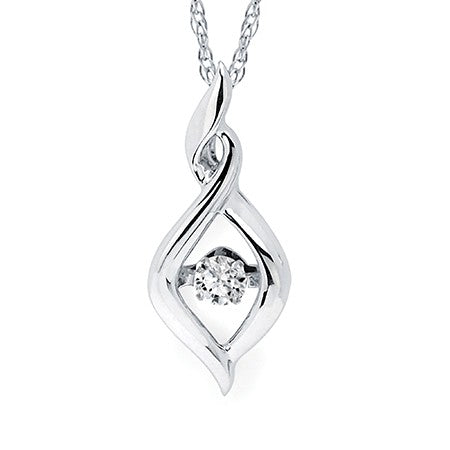 White Sterling Silver Shimmering Teardrop Pendant Length 18 With = 0.08Tw Round Diamonds 

Style: Rope
Metal: Sterling Silver
Color: White
Finish: Polished