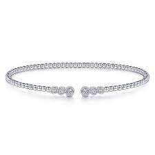 White 14 Karat Split, Bezel Bujukan Collection Bracelet Length 6.25 With = 0.23Tw Round G/H Si2 Diamonds