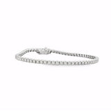 White 14 Karat Traditional, Prong Set Bracelet Length 7 = 2.00tw Round H/I SI2 Diamonds