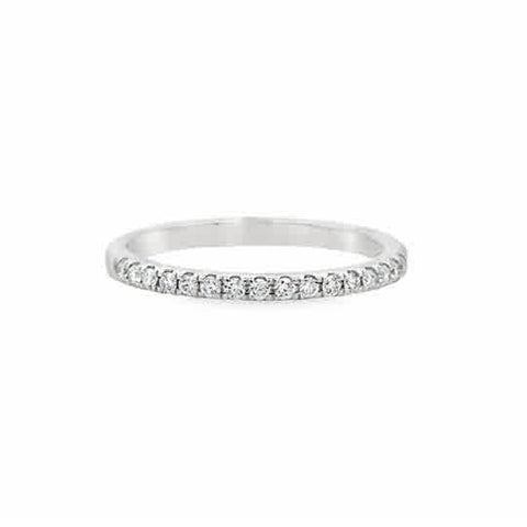 Lady's White 14 Karat Prong Set Lab Created Ring With 19 = 0.23Tw Round G/H Vs2 Diamonds