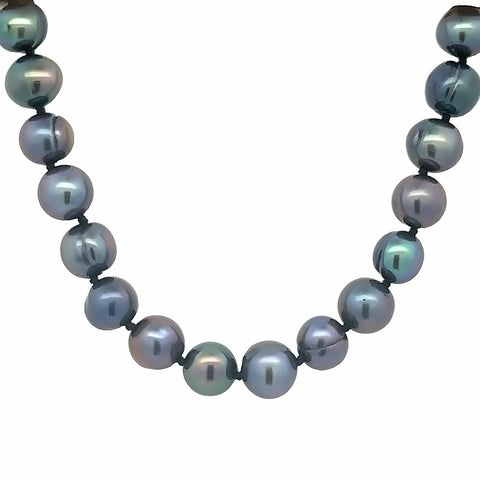 Lady's White Sterling Silver Single Strand, Knotted Freshwater Necklace Length 18 7.00-8.00mm Potato Pearls