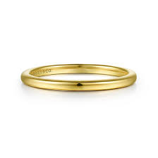 Lady's Yellow 14 Karat 1.7Mm Plain Wedding Band Size 6.5