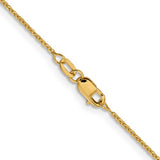 Yellow Polished 14 Karat 1.1Mm Flat Cable Chain Length 16
