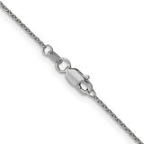 White Polished 18 Karat 1.15Mm Cable Chain Length 18