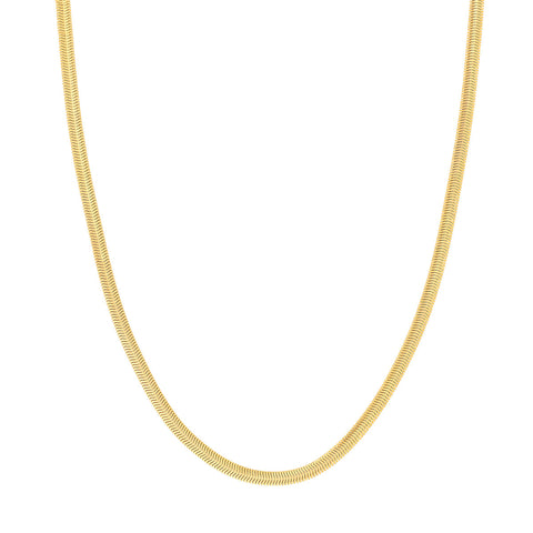 Yellow 14 Karat Diamond Cut 4.2Mm Hollow Snake Chain Length 16
