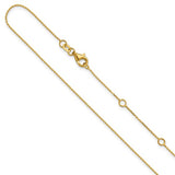 Yellow 14 Karat Diamond Cut .85Mm Square Cable Chain Length 16+2