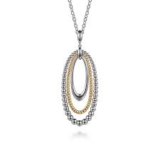 Tt Ss/14 Karat Rope Elongated Circle, Bujukan Collection Chain Length 17.5
