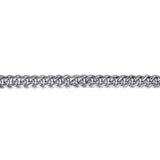 White Sterling Silver Diamond Cut Gents 6mm Link Chain Bracelet Length 8