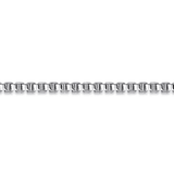 White Sterling Silver 4Mm Gents Box Bracelet Length 8