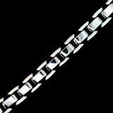 White Sterling Silver 14.5Mm Width Argent, Link Bracelet

Less is more, and truly elegant design needs no adornment. That’s the vision behind the ‘Argent’, a masculine bracelet sculpted in sterling silver and hand-polished with a precise balance of mirr
