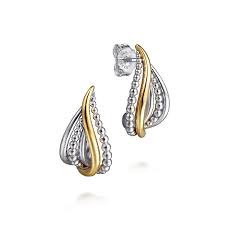 Lady's Tt Ss/14Kt Bujukan Collection, Multiple Row "J" Hoop Earrings