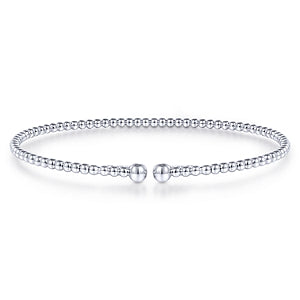 Lady's White 14 Karat Beaded Fashion Bujukan Bracelet Length 6.25