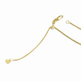 Yellow 10 Karat Adjustable Wheat Chain Length 22