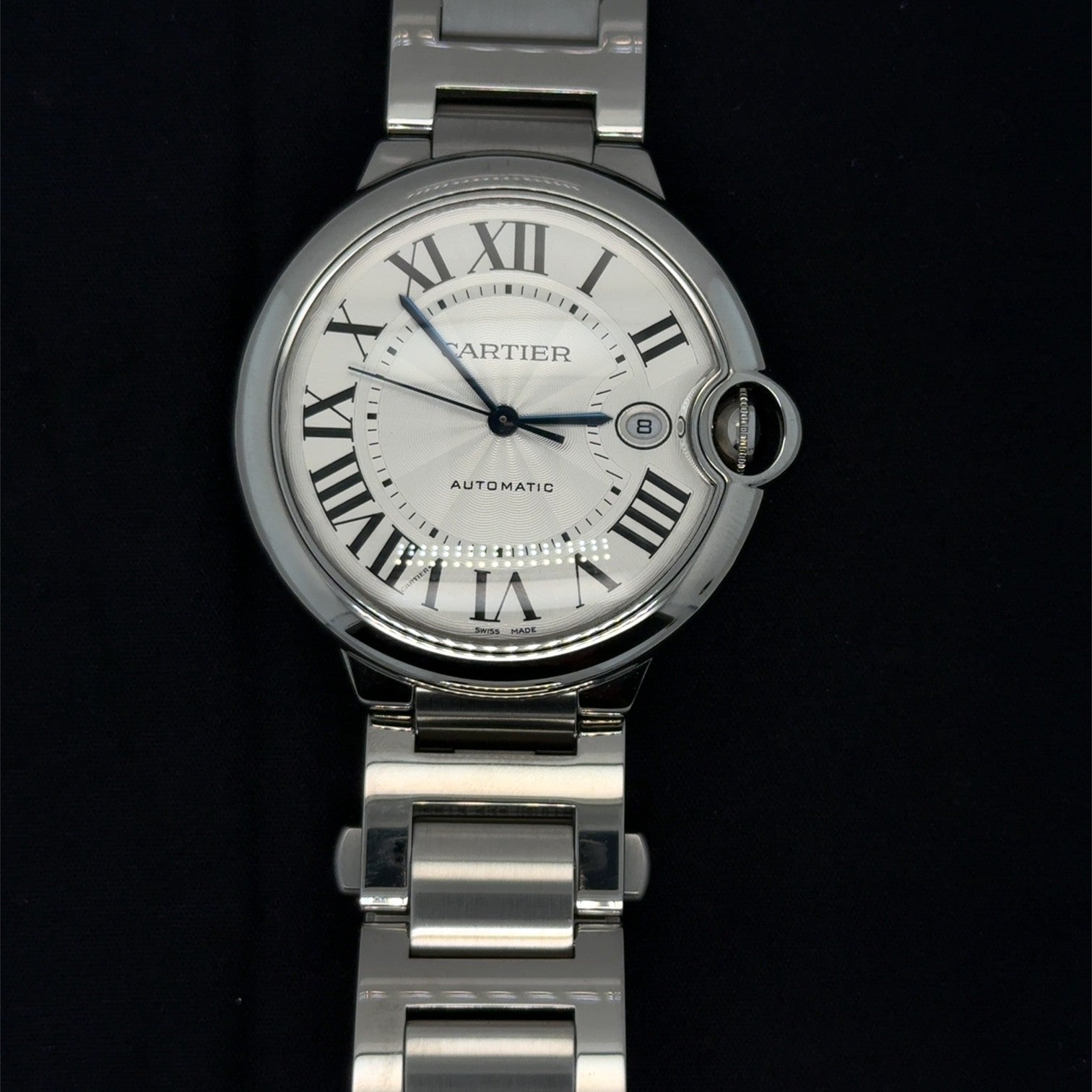 Cartier Ballon Blue 42mm / Pre-Owned / Complete / 2018, R # W69012Z4, S #3765770471YX, Full Set

NOT AFFILIATED WITH ROLEX.  ALL SALES FINAL.