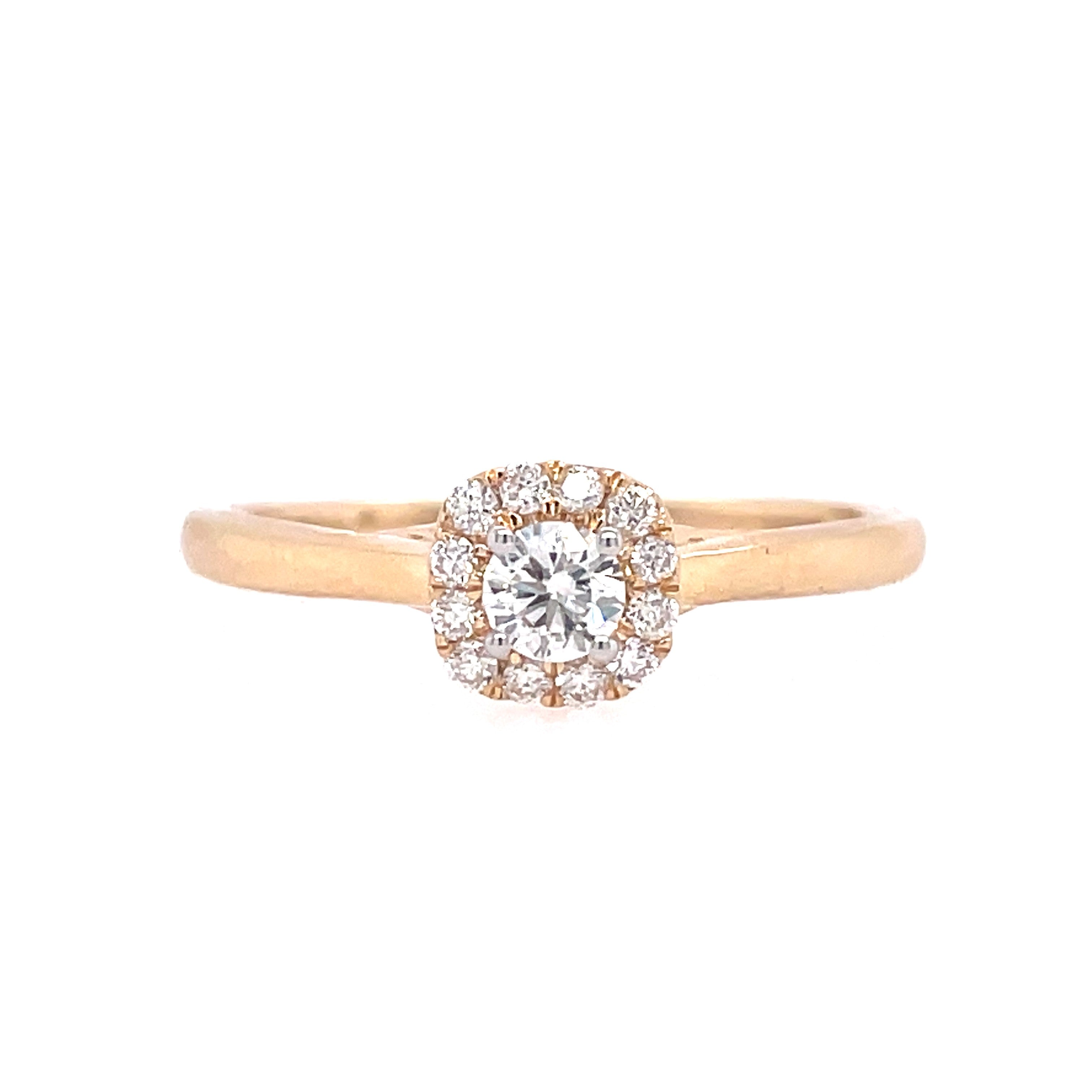 Lady's Yellow Polished 14 Karat Halo Ring With One 0.14Ct Round Diamond And 12=0.11Tw Round Diamonds Regularly $1200.00 Vendor Price $600.00

*Purchases made from our Vendor Price case are not eligible for "complimentary" services. Standard ring sizings