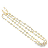 Lady's Yellow 14 Karat Bezel Link Necklace With 68 = 1.90Tw Round G/H Si1 Diamonds