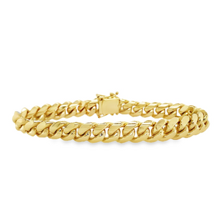 Yellow 14 Karat 9.5Mm Curb Bracelet Length 8" Weight 61.9g