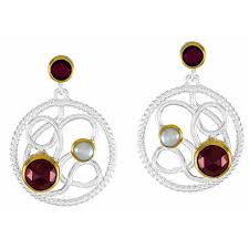 Rope Frame Swirl Earrings | Tt Sterling Silver/22K Gold Vermeil