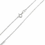 White 14 Karat 1.15Mm Solid Sparkle Singapore Chain Length 16
