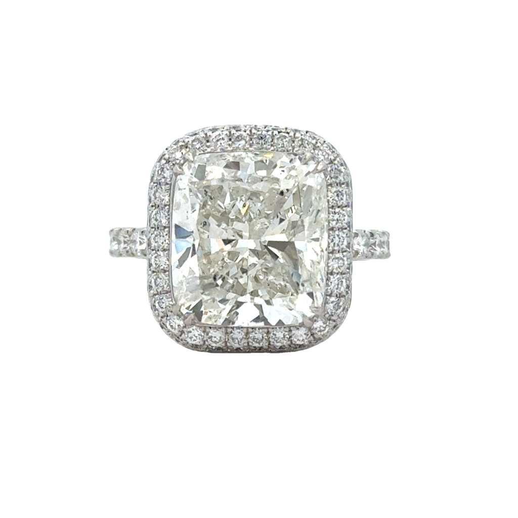 Cushion Micro Infinity Halo Ring | 950 Platinum