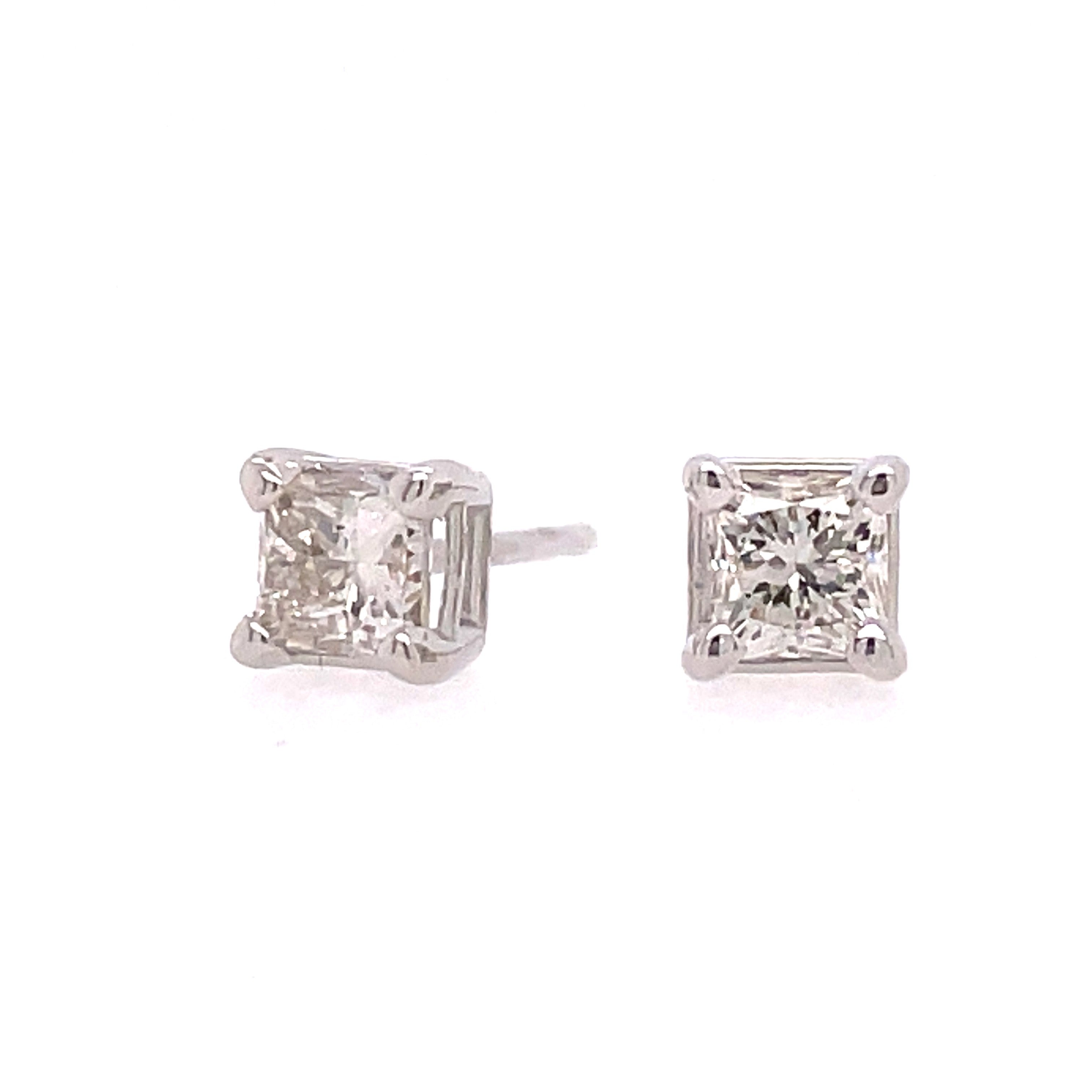 Stud Earrings | 14k White