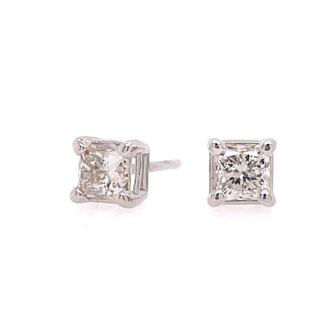 Stud Earrings | 14k White