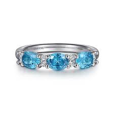 Alternating Topaz Fashion Ring | 14k White