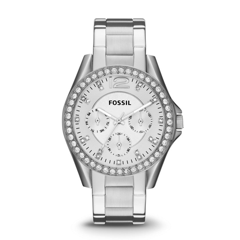 Round Silver Face Watch | White Silver