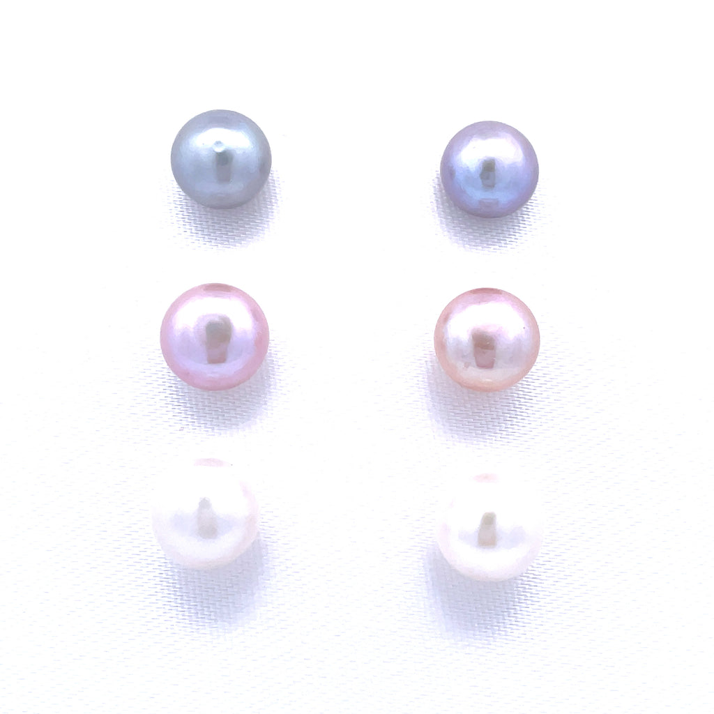 Pearl Set Earrings | White Sterling