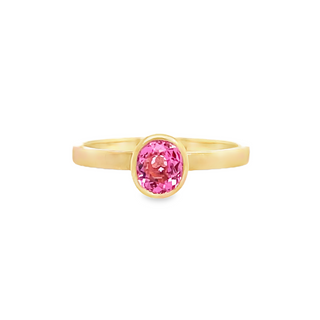 Satin Yumdrop Stackable Fashion Ring | 18k Yellow (0.67ct Oval)