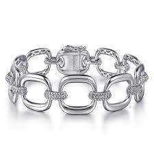 White Sterling Silver Bujukan Collection, Pave' Bujukan And Cushion Sh