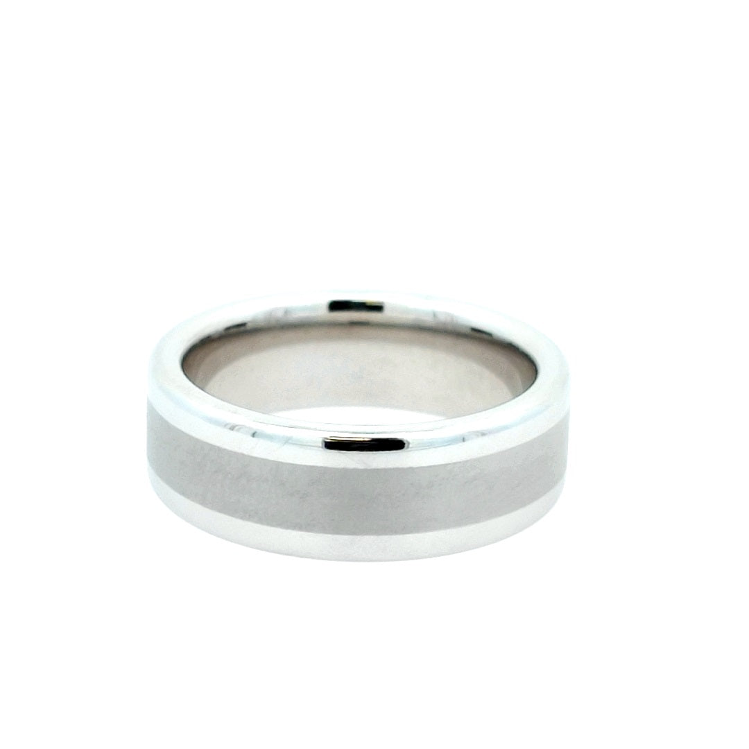 Center Wedding Band | White Serinium
