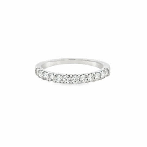 14 Karat White Gold Diamond Wedding Ring, .51ctw Round Brilliant Cut Diamonds