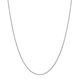 White 14 Karat 1Mm Solid Spiga Wheat Chain Length 18